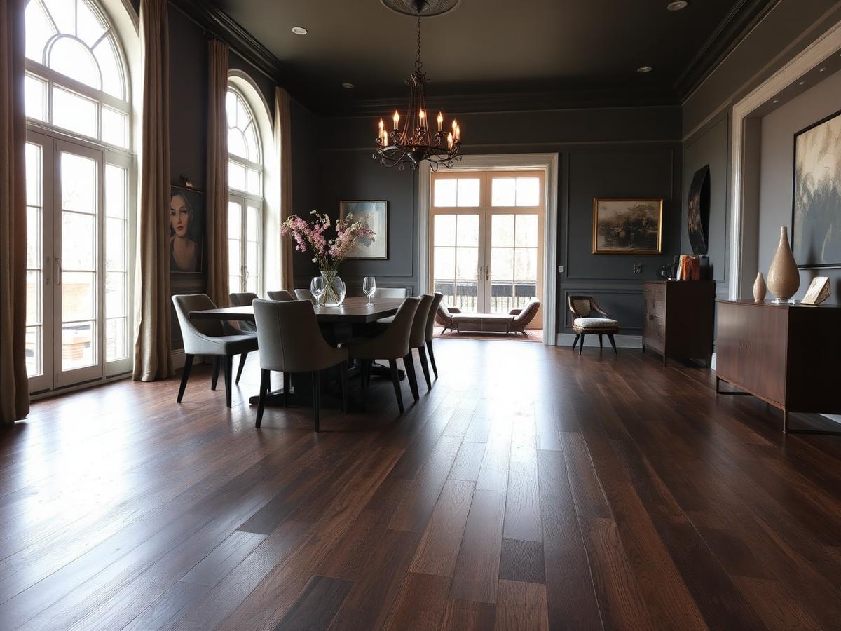 Installed hardwood floor